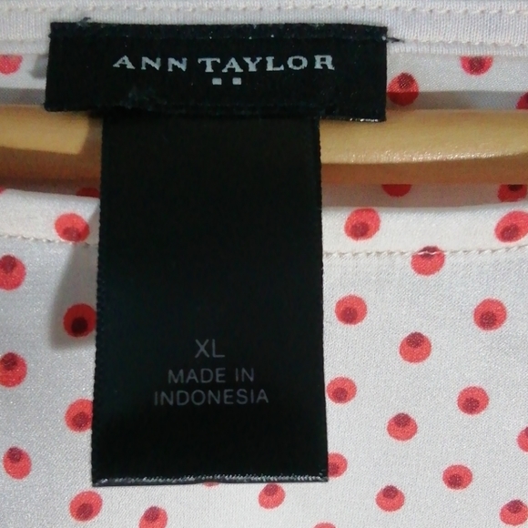 Ann Taylor polka dots blouse size XL - Picture 2 of 6